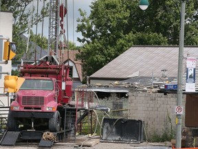 The area of last year’s explosion in downtown Wheatley is shown on Aug. 26, 2022, the first anniversary of the blast. (Dan Janisse/Postmedia Network)