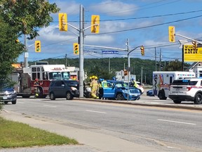 Few details are available, however emergency crews are at the scene of a two-vehicle collision at the Algonquin and Norwood Avenue intersection.