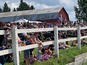 Hundreds of people watched the heavy horse pulls Saturday at the Powassan Fall Fair. The fair continues today with a demolition derby at 1:30 p.m. at 55 Fairview Lane.