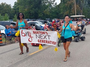 Members of Buxton's Next Generation take part in the Buxton Homecoming parade on Monday. Ellwood Shreve/Postmedia