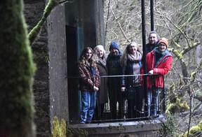 Kimberley Love, second left, and Glen Drummond, third left, with some of their children in Dunkeld, Scotland, late last year. Others pictured include daughter Isabel, left, daughter-in-law Phoenix, son Alasdair and son Blair.