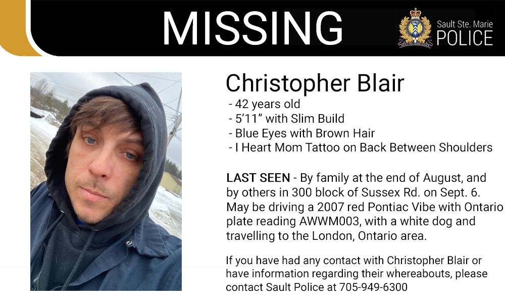 Christopher Blair is missing | Sault Star