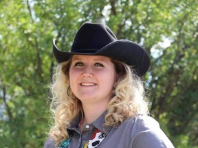 Tyler Jamieson is competing in this years Hanna Indoor Pro-Rodeo Queen competition against 7 other contestants. Submitted photo