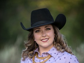 Dana Blasetti is competing in this years Hanna Indoor Pro-Rodeo Queen competition against 7 other contestants. Submitted photo