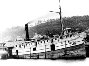 The steamer Asia sank in a violent storm in 1882 with approximately 121 lives lost, becoming the worst maritime disaster not only on Georgian Bay, but on all of Lake Huron.