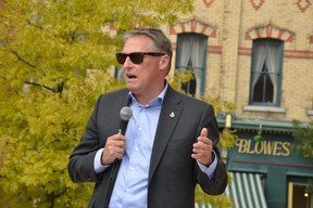 At the campaign launch event Friday, Stratford Mayor Dan Mathieson announced he will co-chair the Community Renewal Company, a not-for-profit housing corporation incubated by the United Way Perth-Huron that will focus on building housing in Stratford for people at all levels.  (Galen Simmons/The Beacon herald)