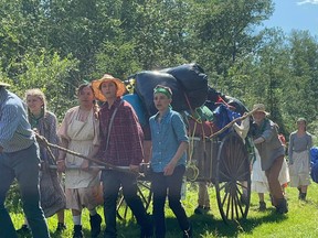 Members of the Church of Jesus Christ of Latter Day Saints take part in Trek near Cold Lake between July 12 and 16, 2022. Photo by Makalynn Mckowen