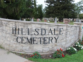 Hillsdale Cemetery in Petrolia, in a file photograph from 2018. File photo/Postmedia