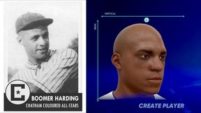This photo shows part of the digitization process of Wilfred 'Boomer' Harding, a member of the 1934 OBA Champion Chatham Colored All-Stars, to become part of a virtual team that is now embedded as a playable team in the video game MLB The Show.  (handout)