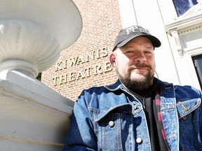 Rob Bellamy, organizer of the Chathan-Kent Independent Film Festival, is shown outside the Kiwanis Theatre in 2019. The 2022 edition of the festival will be held at the theatre Sept. 30-Oct. 2. (File photo/Postmedia Network)