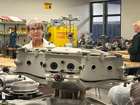 Darlene Tripp-Simms, one of the first women in Canadore’s Aircraft Maintenance, returned for a visit to see how the program and technology has evolved from when she attended 50 years ago.