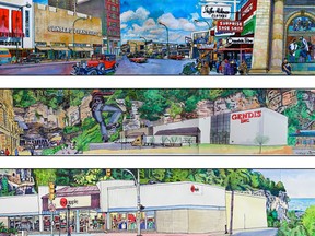 The three sections of the mural. (supplied photo)