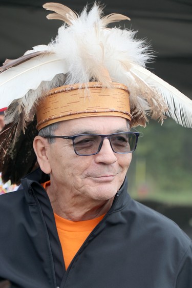 Lyle Sayers, former chief of Garden River First Nation, at grand opening of Shingwauk Kinoomaage Gamig on Friday, Sept. 30, 2022 in Sault Ste. Marie, Ont. (BRIAN KELLY/THE SAULT STAR/POSTMEDIA NETWORK)