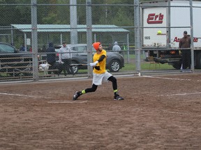 Slo-pitch players from Sudbury, Barrie New Liskeard and North Bay and Area participate in the annual Mike Lalonde Tournament at the Omischl Sports Complex.