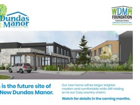 Promotional poster for Dundas Manor redevelopment project.