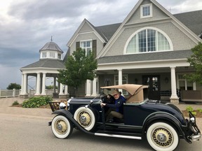 Rob McLeese, the founder and chair of the Cobble Beach Concours d'Elegance, in his newly restored 1931 McLaughlin Buick Model 64 Roadster at Cobble Beach in Georgian Bluffs, Ont. (Ashley Winters Photography)