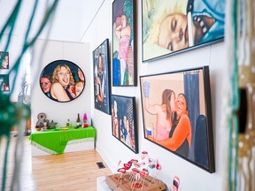 A new art exhibition by Campbell Wallace titled, "Party Paintings: Life of the Party in Narrative Portraiture" will remain on display at the Multicultural Heritage Centre in Stony Plain until Nov. 23. Photo by Alexis Chute.