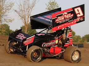 In only his second career Sprint Car start, Prince Edward County racer Adam Turner had a ninth place finish subbing for Luke Stewart Friday, September 9th at Brockville Ontario Speedway.  JIM CLARKE PHOTO
