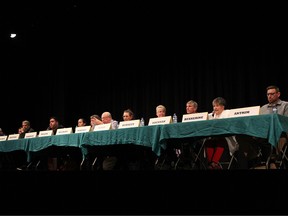 Thirteen candidates attended Wednesday's debate. Mike Rositano was the only candidate not present at Vanier Hall.