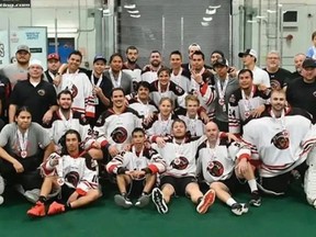 The Six Nations Rivermen recently returned from the Canadian Lacrosse Association's Presidents Cup senior B championship in Edmonton with bronze medals.