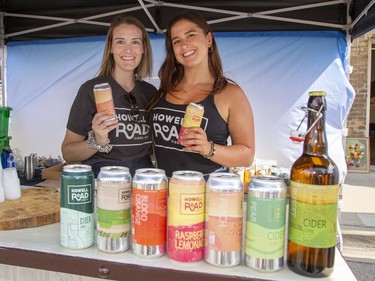 Sarah Schein (left) and Deanna Balberman were giving out samples and selling Howell Road Cider Company products on Sunday September 18, 2022 during Apple Fest in St. George, Ontario. Brian Thompson/Brantford Expositor/Postmedia Network