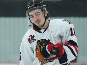 Brockville forward Lucas Culhane scored in the Braves' pre-season win against Smiths Falls on Wednesday, Sept. 7.
File photo/The Recorder and Times