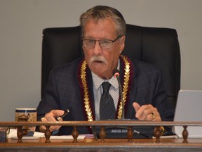 Leeds and Grenville Warden Roger Haley chairs the counties council meeting on Thursday, Sept. 22, 2022. (FILE PHOTO)