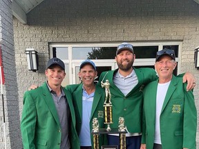 Jon Rumble, Jeff Rumble, Jon Bultje and George Bultje from Windmill Cabinet was the winning team at the Festival of Golf, organized by the Children's Treatment Centre Foundation of Chatham-Kent. (Handout/Postmedia Network)