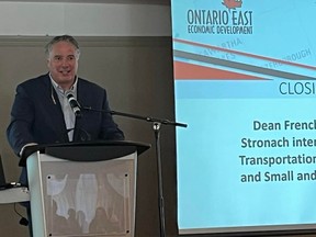 Dean French lors d'une présentation à la conférence publique de la Commission de développement économique de l'Est de l'Ontario.  Photo du vendredi 16 septembre 2022 à Cornwall, Ontario.  Todd Hambleton/Cornwall Standard-Freeholder/Postmedia Network