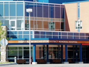 File photo of main entrance at WDMH. Handout/Cornwall Standard-Freeholder/Postmedia Network