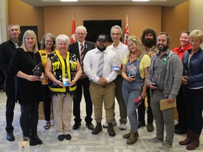 Award recipients after the ceremony inside South Dundas council chambers. Photo in Morrisburg Ont. Todd Hambleton/Cornwall Standard-Freeholder/Postmedia Network