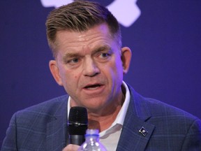 UCP leadership candidate Brian Jean speaks at an all-candidates forum at the Oil Sands Trade Show in Fort McMurray on Wednesday, September 14, 2022. Vincent McDermott/Fort McMurray Today/Postmedia Network