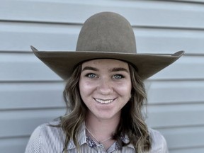 Ainsley Grace Nelson is competing in this years Hanna Indoor Pro-Rodeo Queen competition against 7 other contestants. Submitted photo