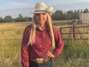 Jay Lavallee is competing in this years Hanna Indoor Pro-Rodeo Queen competition against 7 other contestants. Submitted photo