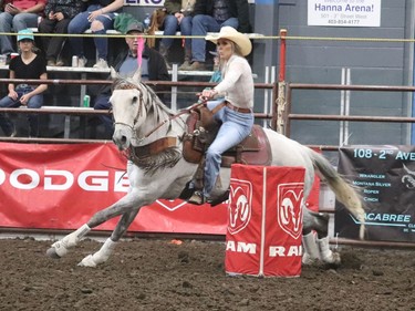 The dust was flying at the Hanna Indoor Pro Rodeo at the Hanna Arena in Hanna, Alta. on Sept. 17 as cowboys and cowgirls from all over the world descended for the second day of rodeo. The event was well attended by spectators and participants alike. Jackie Irwin/Postmedia