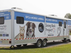 The OSPCA Mobile Animal Wellness Services unit was in Kingston, Ont., on Friday, Sept. 9, 2022. It was in town for the weekend to spay or neuter 50 local cats, as registered by their owners. Julia McKay/The Kingston Whig-Standar/Postmedia Network