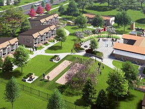 An artist's rendering of the planned Homes for Heroes village in Kingston.