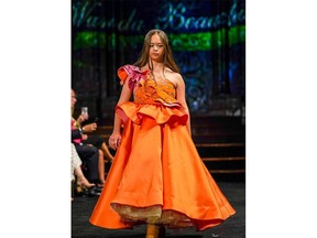 Toronto's Monika Myers, 14, who has ties to Chatham, walks the runway in the New York City Fashion Week show recently. She hopes to continue to be a role model for those with Down syndrome. (Handout/Hideki Aono Photography)