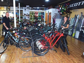 Photo by KEVIN McSHEFFREY
Jack Peterson and Karla Mills, own Jack’s Ski and Bike Shack, opened the business in May.