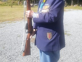 Photo supplied
Founder of the Sergeant Charles Golden Silver Star Rifle team, Wayne Golden, shows an example of a .303 rifle. Any rifles donated will be cleaned, decorated with the ceremonial white rifle sling and used in ceremonies as a display of remembrance and honour to veterans.