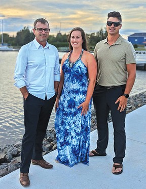 Photo fournieRyan Belair, Megan Van Keulen et Chris Zagar, membres de l'équipe TRVL Travel Design.