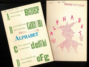 Copies of James Reaney's ALPHABET magazine. (Stratford-Perth Archives)