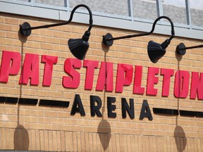 A ceremony was held Saturday to mark the renaming of the Sarnia Arena as the Pat Stapleton Arena.