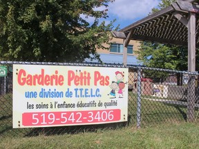The Garderie Petite Pas childcare centre on Rapids Parkway in Sarnia has had to temporarily close because of a lack of qualified staff.