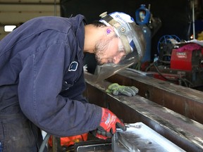 Wael Ben Soltana, of Tunisia, works at City Welding in Sudbury, Ont. John Lappa/Sudbury Star/Postmedia Network