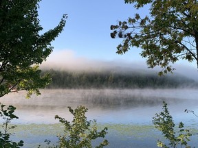 An early morning fog hovers over McCharles Lake in Naughton, Ont. on Wednesday September 7, 2022. John Lappa/Sudbury Star/Postmedia Network
