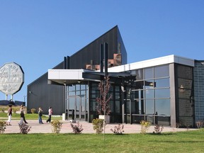 An exterior view of Dynamic Earth. Science North photo