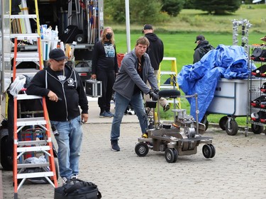 A crew prepares for shooting on the set of Zombie Town in Garson, Ont. on Thursday September 15, 2022. John Lappa/Sudbury Star/Postmedia Network