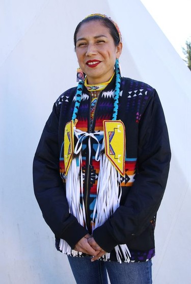 Dancer Kristy Corbiere performed at a presentation for the National Day for Truth and Reconciliation at the Grace Hartman Amphitheatre at Bell Park in Sudbury, Ont. on Friday September 30, 2022. John Lappa/Sudbury Star/Postmedia Network