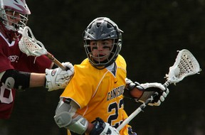 Owen Sound's Adam Jones will be inducted into the Canisius College Sports Hall of Fame on Sept. 17. Jones is the eighth former men's lacrosse player to be inducted into the Canisius Sports Hall of Fame. In his four seasons with the Griffins (2008-11), he notched 129 points and scored 98 goals despite missing all but three games in his senior year with a knee injury. Photo supplied by Canisius College.